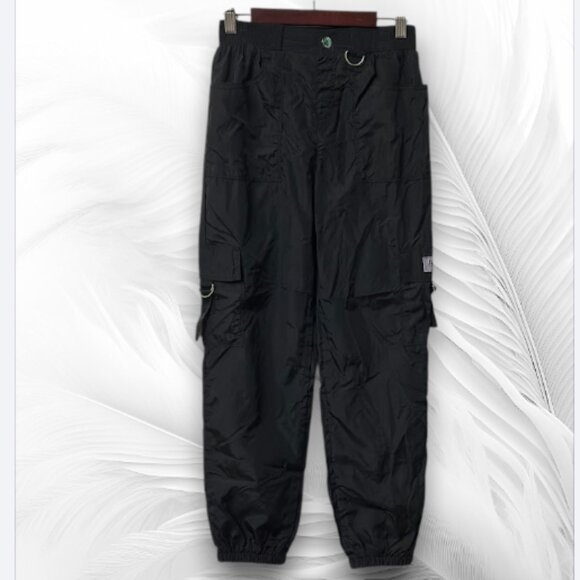 Justice Black Cargo Pants for Girls Size M (10) Adjustable Waist Utility Style - Picture 2 of 12